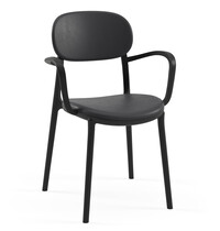 Luxus Stoel | DUO+ | Kunststof | Div. Kleuren | Armleuning | Stapelbaar | Min. 50 Stuks | 365/480x525x800(h)mm 