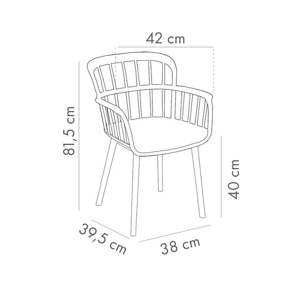 Stoel | EVA | Kunststof | Div. Kleuren | Armleuning | Min. 50 Stuks | 380/420x395x815(h)mm