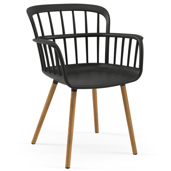 Stoel | EVA | Kunststof/Hout | Div. Kleuren | Armleuning | Stapelbaar | Min. 50 Stuks | 380/420x395x815(h)mm