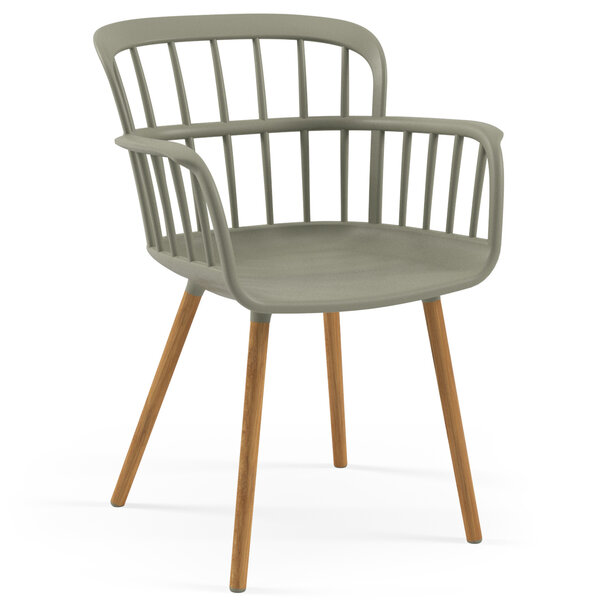 Stoel | EVA | Kunststof/Hout | Div. Kleuren | Armleuning | Stapelbaar | Min. 50 Stuks | 380/420x395x815(h)mm
