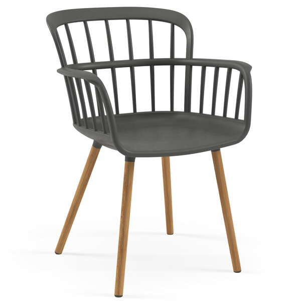 Stoel | EVA | Kunststof/Hout | Div. Kleuren | Armleuning | Stapelbaar | Min. 50 Stuks | 380/420x395x815(h)mm