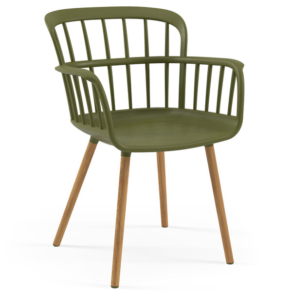Stoel | EVA | Kunststof/Hout | Div. Kleuren | Armleuning | Stapelbaar | Min. 50 Stuks | 380/420x395x815(h)mm