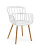 Luxus Stoel | EVA | Kunststof/Hout | Div. Kleuren | Armleuning | Stapelbaar | Min. 50 Stuks | 380/420x395x815(h)mm 