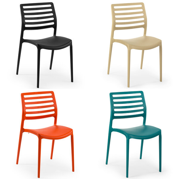 Stoel | LOUISE | Kunststof | Div. Kleuren | Stapelbaar | Min. 50 Stuks | 440x540x840(h)mm