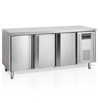 Tefcold Koelwerkbank | 360L | 3 Deuren | -2°C/+10°C | Geforceerd | Werkblad Afneembaar | 1795x600x880(h)mm 