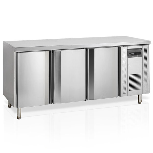 Koelwerkbank | 360L | 3 Deuren | -2°C/+10°C | Geforceerd | Werkblad Afneembaar | 1795x600x880(h)mm