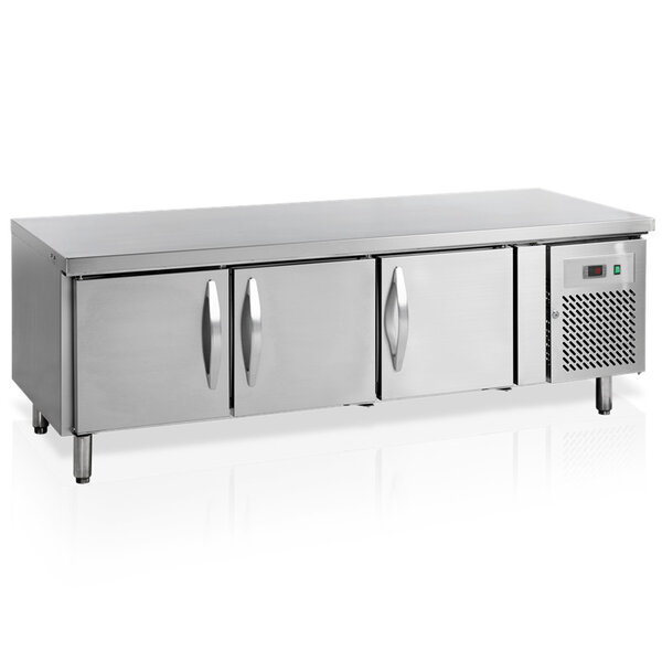 Koelwerkbank | Laag Model | 277L | 3 Deuren (1/1 GN) | -2°C/+8°C | Geforceerd | 1795x700x670(h)mm