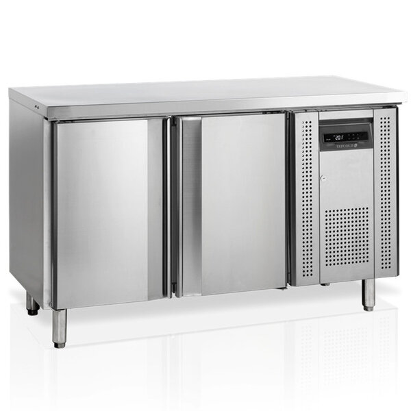 Vrieswerkbank | 240L | 2 Deuren | -10°C/-20°C | Geforceerd | Werkblad Afneembaar | 1360x600x880(h)mm