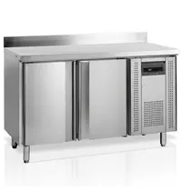 Tefcold Vrieswerkbank | 240L | 2 Deuren | -10°C/-20°C | Geforceerd | Achteropstand | Werkblad Afneembaar | 1360x600x880/980(h)mm 