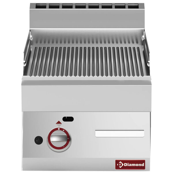 Bak-/Grillplaat | ALPHA 650 | Gas | Gegroefd Oppervlak 395x520 (RVS) | 5.7kW | 400x650x280/380(h)mm