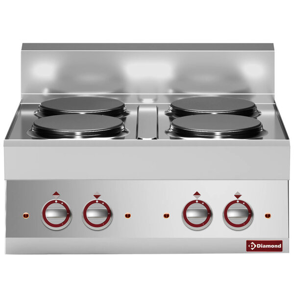 Fornuis | ALPHA 650 | Tafelmodel | Elektrisch | 4 Kookpunten | 10.4kW (230V-3F) | 700x650x280/380(h)mm