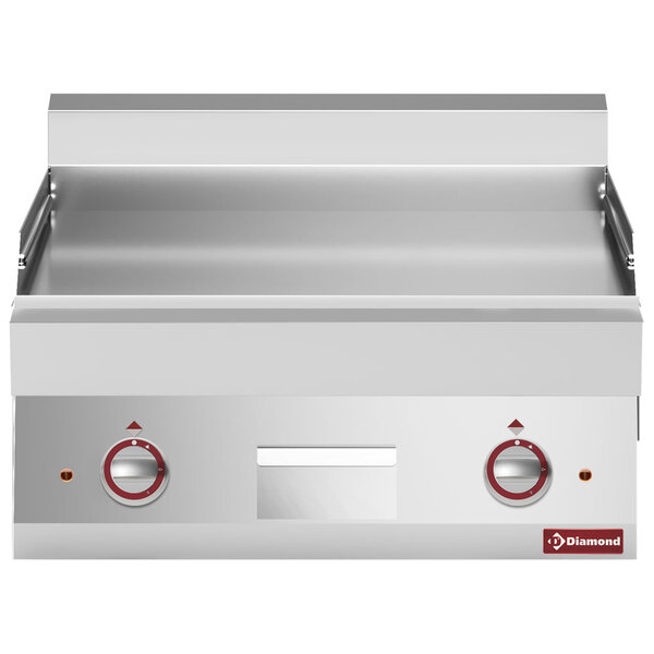 Bak-/Grillplaat | ALPHA 650 | Elektrisch | Glad Oppervlak 695x520 (RVS) | 120°C/320°C | 9kW (400V) | 700x650x280/380(h)mm