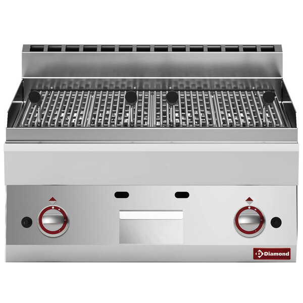 Lavasteengrill | ALPHA 650 | Gas | Oppervlak 660x500 (Gietijzer) | 11.05kW | 700x650x280/380(h)mm