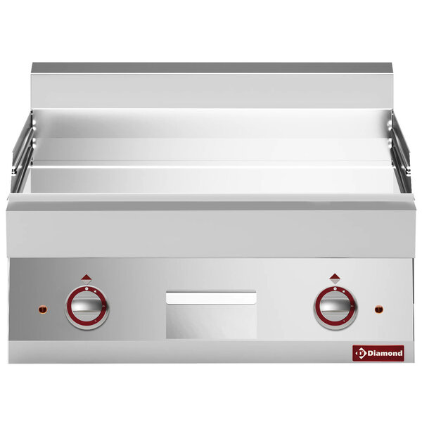 Bak-/Grillplaat | ALPHA 650 | Elektrisch | Glad Oppervlak 695x520 (Verchroomd) | 120°C/320°C | 9kW (230V-3F) | 700x650x280/380(h)mm
