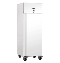 Gastro-Inox Koelkast | 600L (2/1 GN) | Wit | +2°C/+8°C | Statisch + Ventilator | Wielen (Geremd) | 680x810x2000(h)mm 