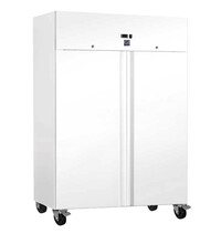 Gastro-Inox Koelkast | 1200L (2/1 GN) | Wit | +2°C/+8°C | Statisch + Ventilator | Wielen (Geremd) | 1340x810x2000(h)mm 