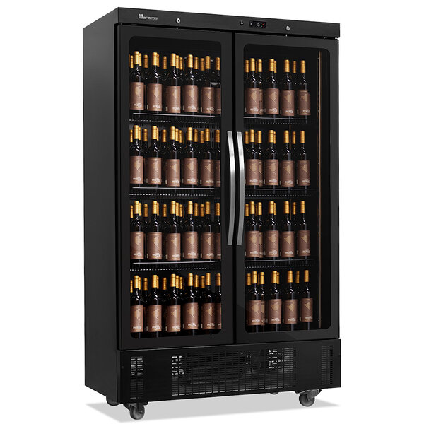 Wijnkoelkast | SERVICE LINE | 664L (260x 75cl) | Zwart | 1 Zone | +3°C/+20°C | Geventileerd | 0.24kW | Wielen (Geremd) | 1180x645x1980(h)mm