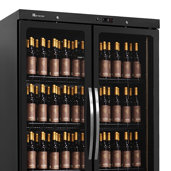 Wijnkoelkast | SERVICE LINE | 664L (260x 75cl) | Zwart | 1 Zone | +3°C/+20°C | Geventileerd | 0.24kW | Wielen (Geremd) | 1180x645x1980(h)mm