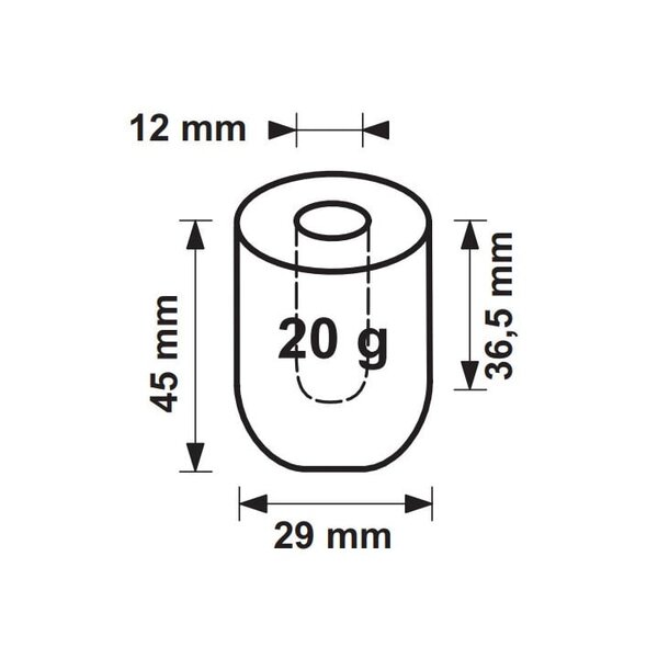 IJsblokjesmachine | Holle Blokjes (20g) | 46kg/24h | Bunker 20kg | Watergekoeld | 495x580x797/947(h)mm