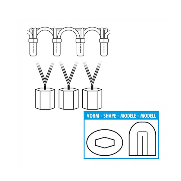 IJsblokjesmachine | Holle Blokjes | 25kg/24h | Bunker 5kg | Lucht-/Watergekoeld | 335x580x580(h)mm