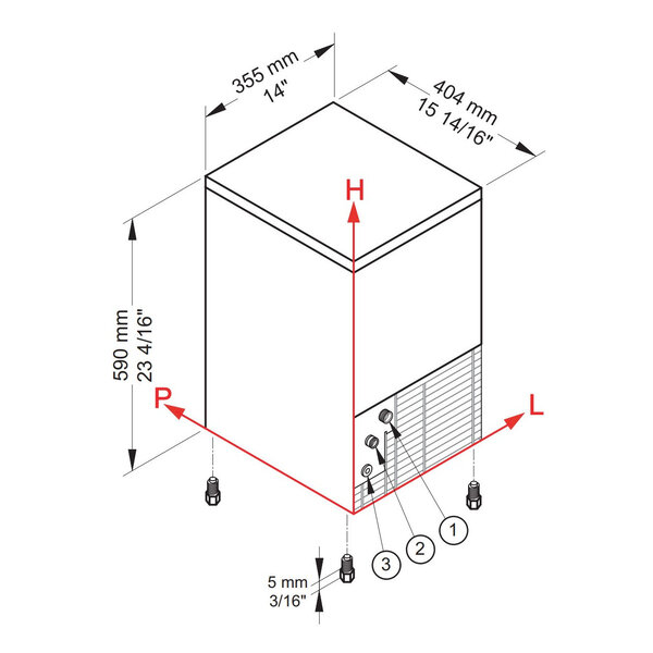 IJsblokjesmachine | Volle Blokjes (13g) | 21kg/24h | Bunker 4kg | Luchtgekoeld | 355x404x590(h)mm