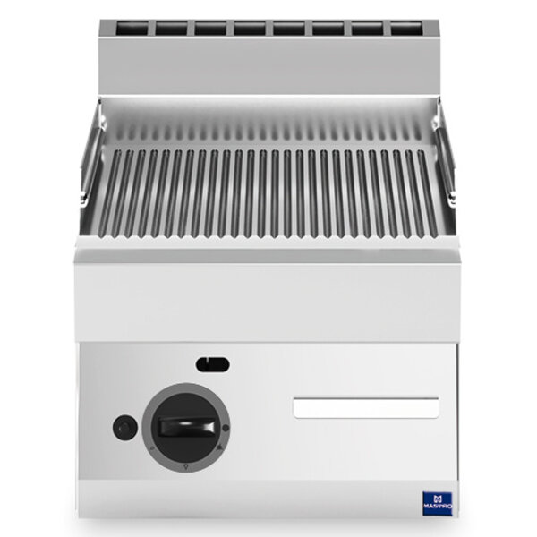 Bak-/Grillplaat | 650 LINE | Gas | Gegroefd Oppervlak 395x520 (RVS) | 5.7kW | 400x650x300(h)mm