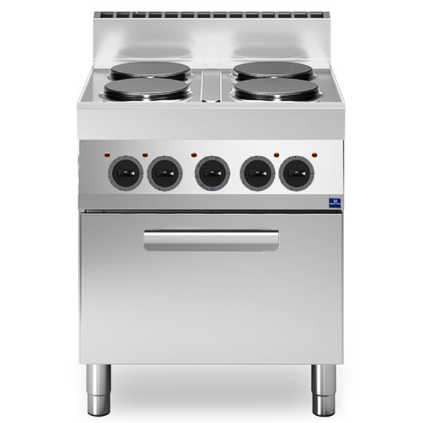 Fornuis + Heteluchtoven | 650 LINE | Elektrisch | 4 Kookpunten + 1/1 GN (Oven) | 14.36kW (400V) | 700x650x850(h)mm