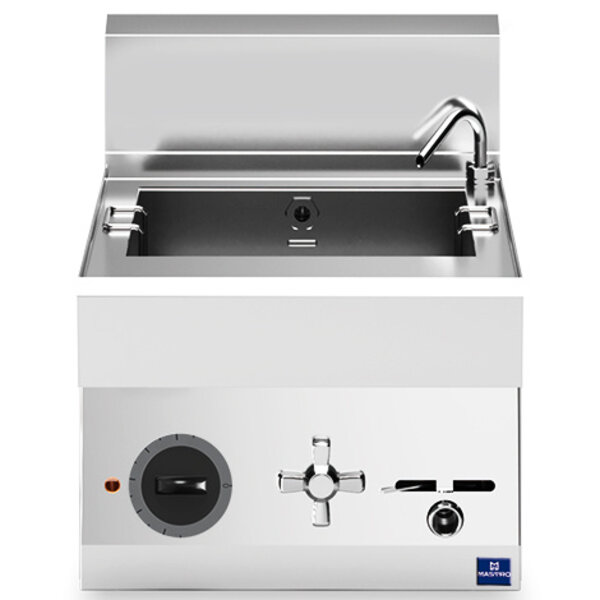 Pastakoker | 650 LINE | Elektrisch | 20L | 6kW (400V) | Vulkraan + Aftapkraan | 400x650x300(h)mm