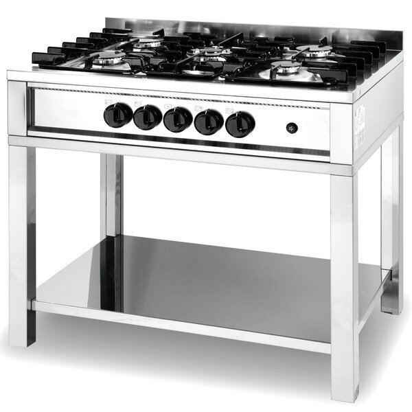 Fornuis | Aardgas | 5 Branders (14.3kW) | 230V | Open Onderstel | 900x600x850(h)mm