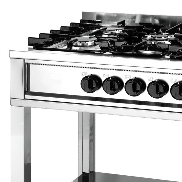 Fornuis | Aardgas | 5 Branders (14.3kW) | 230V | Open Onderstel | 900x600x850(h)mm