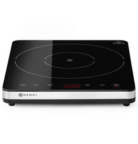 HENDI Inductiekookplaat | KitchenLine | 1 Kookpunt | 60°C/240°C | 2kW (230V) | Touchbediening | 296x370x46(h)mm