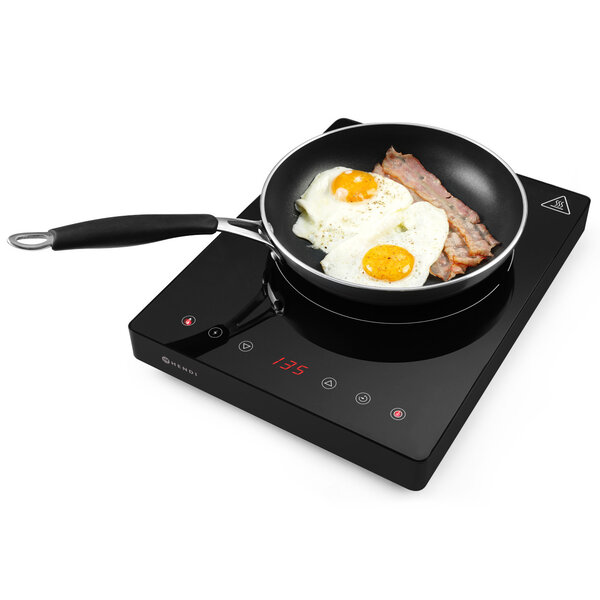 Inductiekookplaat | KitchenLine | 1 Kookpunt | 60°C/240°C | 2kW (230V) | Touchbediening | 293x373x56(h)mm