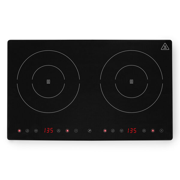 Inductiekookplaat | KitchenLine | 2 Kookpunten | 60°C/240°C | 3.5kW (230V) | Touchbediening | 608x370x61(h)mm