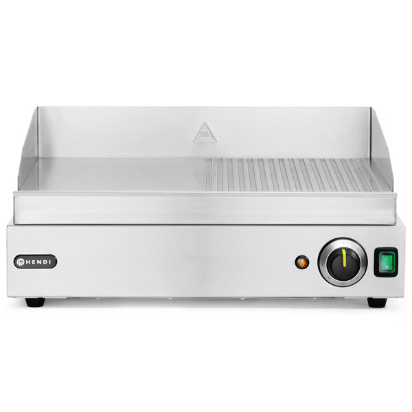 Bak-/Grillplaat | ProfiLine | Elektrisch | Glad/Gegroefd Oppervlak 518x328 (Verchroomd) | 50°C/300°C | 2.4kW (230V) | 550x380x240(h)mm