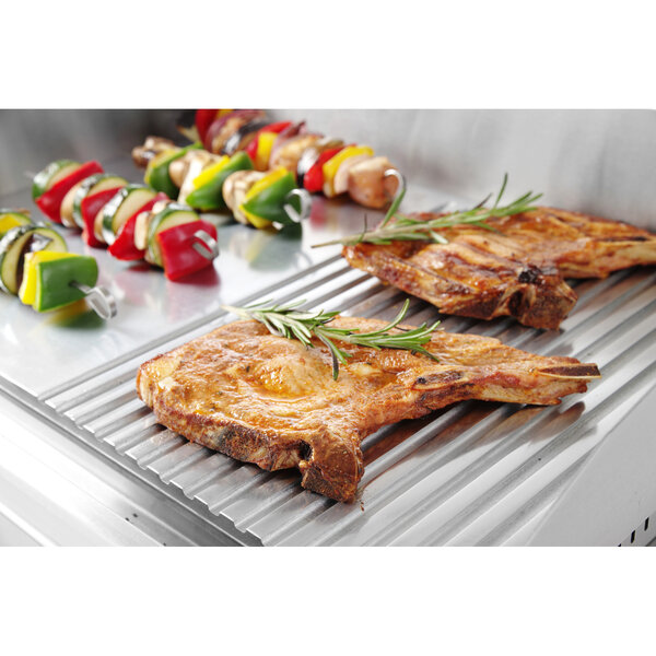 Bak-/Grillplaat | ProfiLine | Elektrisch | Glad/Gegroefd Oppervlak 518x328 (Verchroomd) | 50°C/300°C | 2.4kW (230V) | 550x380x240(h)mm