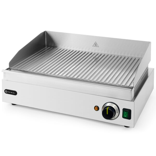 Bak-/Grillplaat | ProfiLine | Elektrisch | Gegroefd Oppervlak 518x328 (Verchroomd) | 50°C/300°C | 2.4kW (230V) | 550x420x240(h)mm