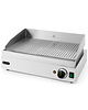HENDI Bak-/Grillplaat | ProfiLine | Elektrisch | Gegroefd Oppervlak 518x328 (Verchroomd) | 50°C/300°C | 2.4kW (230V) | 550x420x240(h)mm 