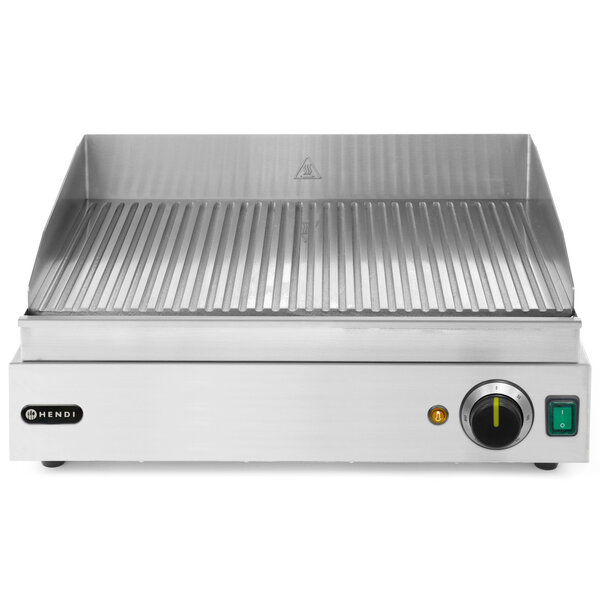 Bak-/Grillplaat | ProfiLine | Elektrisch | Gegroefd Oppervlak 518x328 (Verchroomd) | 50°C/300°C | 2.4kW (230V) | 550x420x240(h)mm