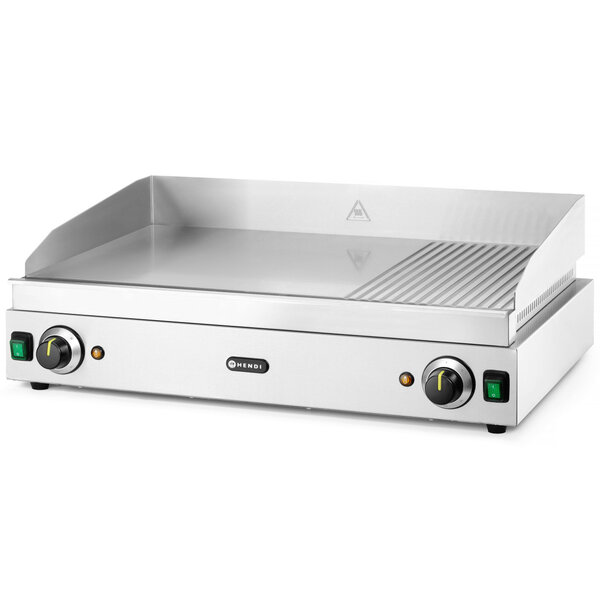 Bak-/Grillplaat | ProfiLine | Elektrisch | Glad/Gegroefd Oppervlak 688x410 (Verchroomd) | 50°C/300°C | 3.5kW (230V) | 720x530x250(h)mm