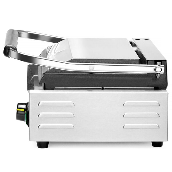 Contact-/Paninigrill | Enkel | Glad/Gegroefd Oppervlak 340x230 (Gietijzer) | 30°C/300°C | 2.2kW (230V) | 430x370x210(h)mm