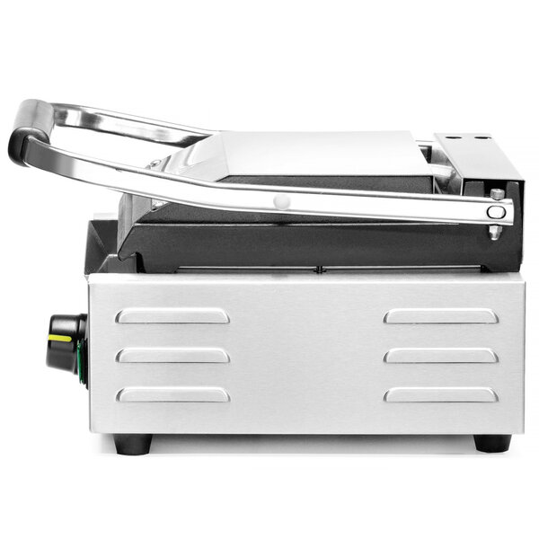 Contact-/Paninigrill | Enkel | Glad/Gegroefd Oppervlak 220x230 (Gietijzer) | 30°C/300°C | 1.8kW (230V) | 310x370x210(h)mm