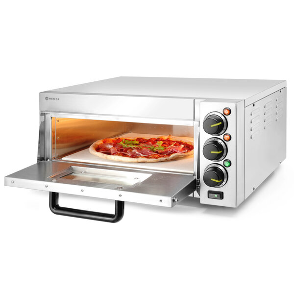 Pizzaoven | COMPACT | Elektrisch | 1+1x Ø39cm | 50°C/350°C | 3kW (230V) | 580x560x435(h)mm