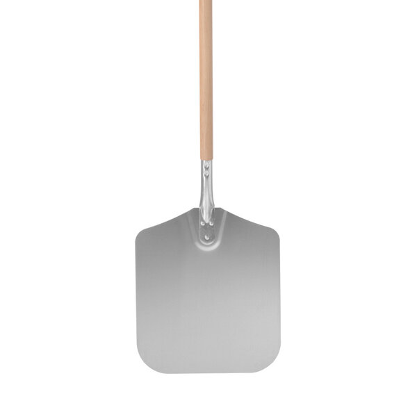 Pizzaschep | Oppervlak 305x305mm | Hout/Aluminium (Dicht) | Lengte 1320mm