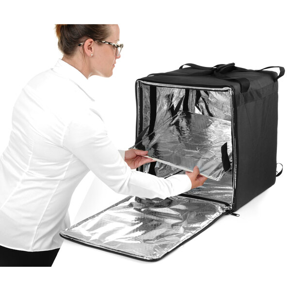 Bezorgrugtas | Waterdicht Polyester (Dubbel Geïsoleerd) | 75.2L | Verstelbare Tussenplank | 410x410x480(h)mm
