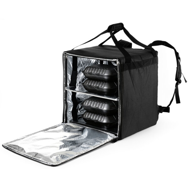 Bezorgrugtas | Waterdicht Polyester (Dubbel Geïsoleerd) | 75.2L | Verstelbare Tussenplank | 410x410x480(h)mm