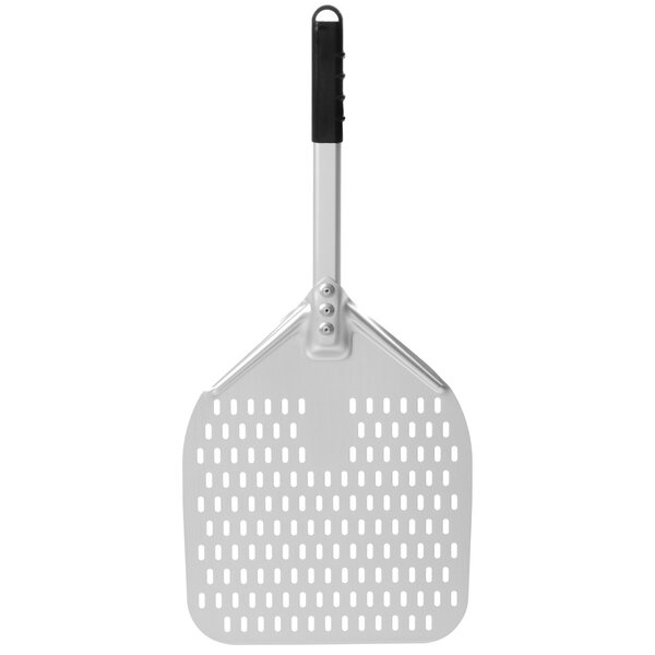 Pizzaschep | Oppervlak 350x350mm | Aluminium (Geperforeerd) | Lengte 710mm