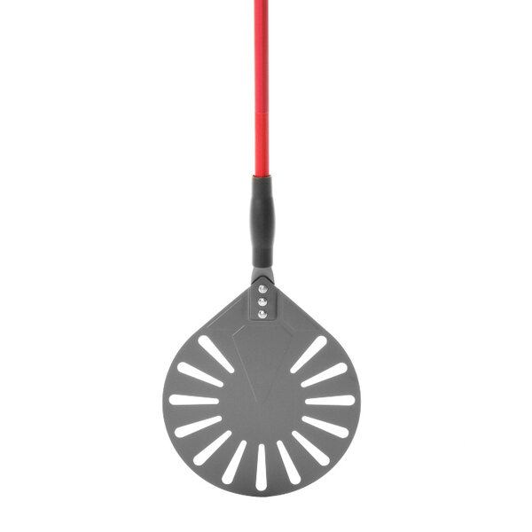 Pizzaschep | Oppervlak Ø230mm | Aluminium (Geperforeerd) | Aanpasbare Lengte (Max. 1200mm)