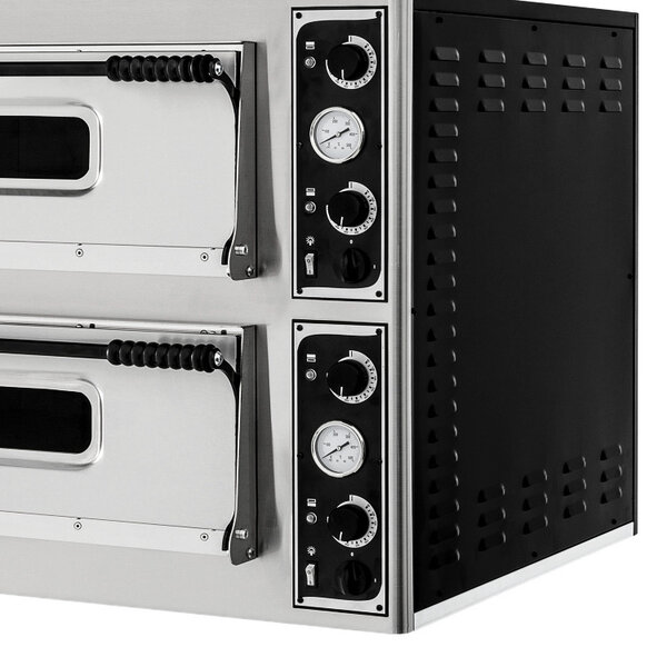 Pizzaoven | BASIC | Elektrisch | 6+6x Ø32cm | 50°C/500°C | 18kW (400V) | 1360x844x745(h)mm
