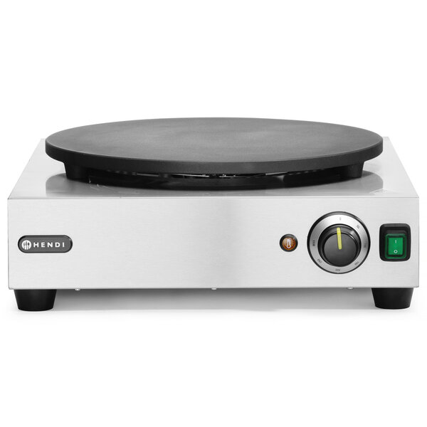 Crêpes Bakplaat | Elektrisch | Oppervlak Ø400 (Gietijzer) | 50°C/300°C | 3kW (230V) | 470x520x160(h)mm