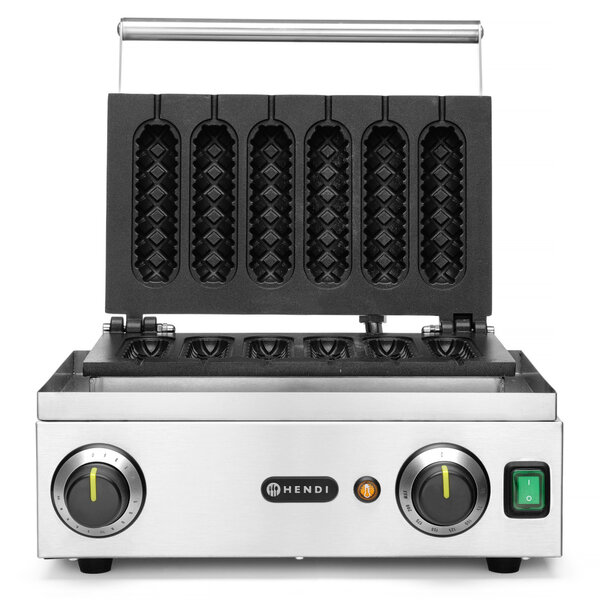 Wafelijzer | Enkel | Corndogs/Lollypopwafels (140mm) | 50°C/220°C | 1.55kW (230V) | 390x335x230(h)mm